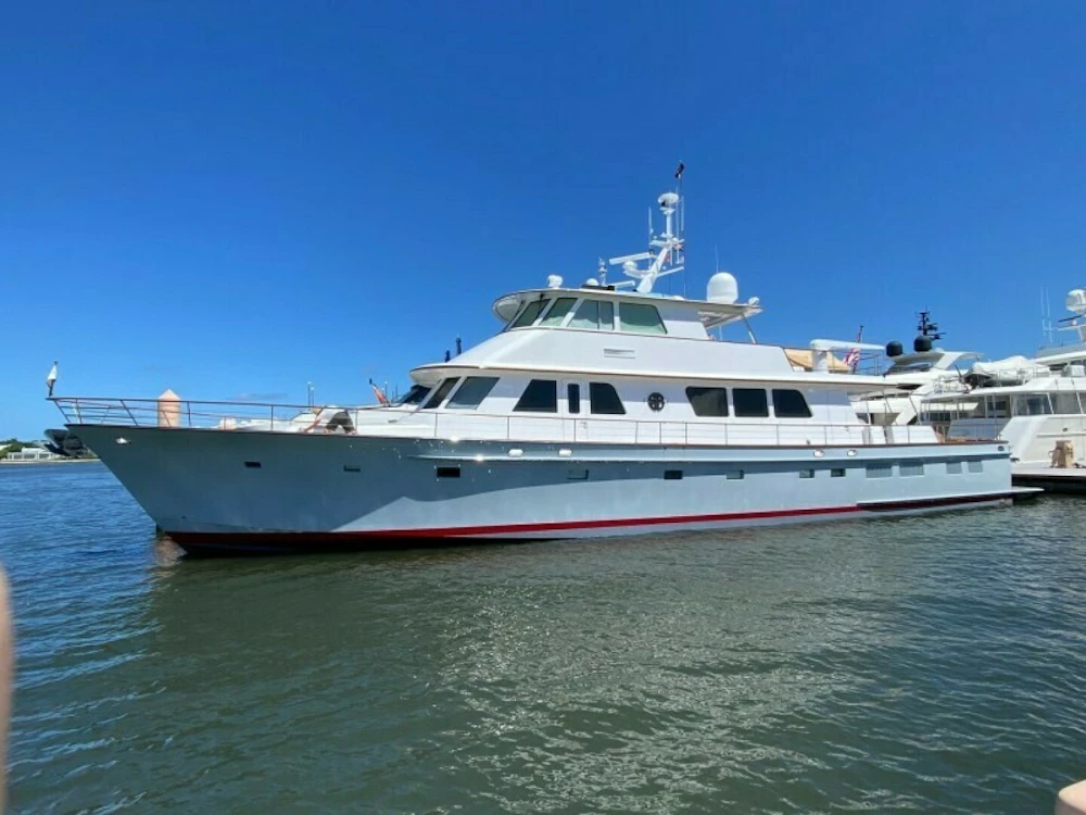 New England Boatworks Enclosed Raised Pilothouse Yacht For Sale