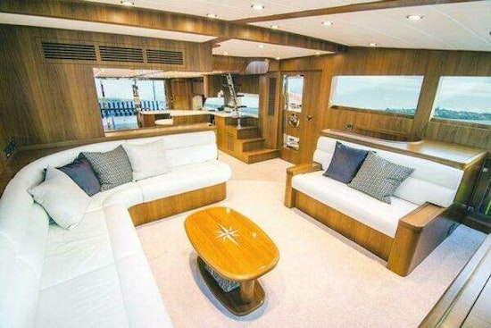 Johnson 80' Skylounge w/Hydraulic Platform Yacht For Sale