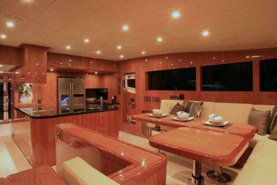 Johnson 80' Skylounge w/Hydraulic Platform Yacht For Sale