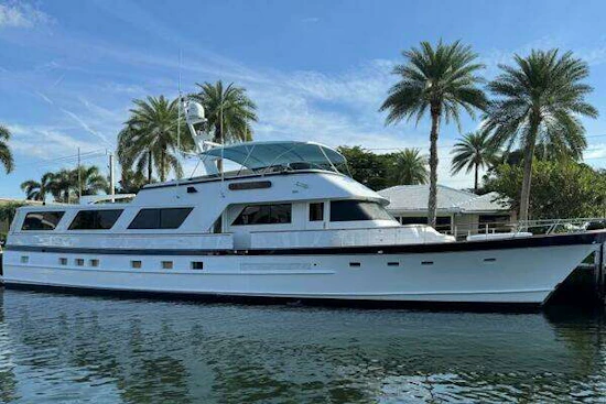 Burger Flush Deck with Flybridge Yacht For Sale