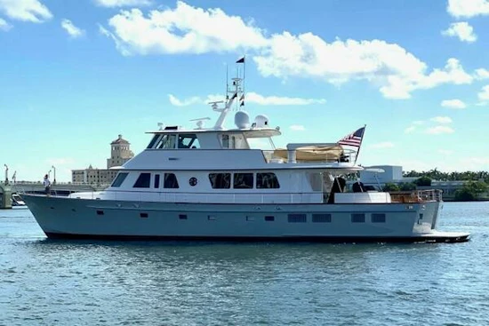 New England Boatworks Enclosed Raised Pilothouse Yacht For Sale